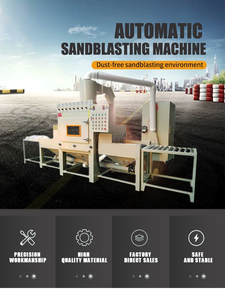 Wire Mesh Belt Conveyor Type Sandblaster Shot Blasting Machine