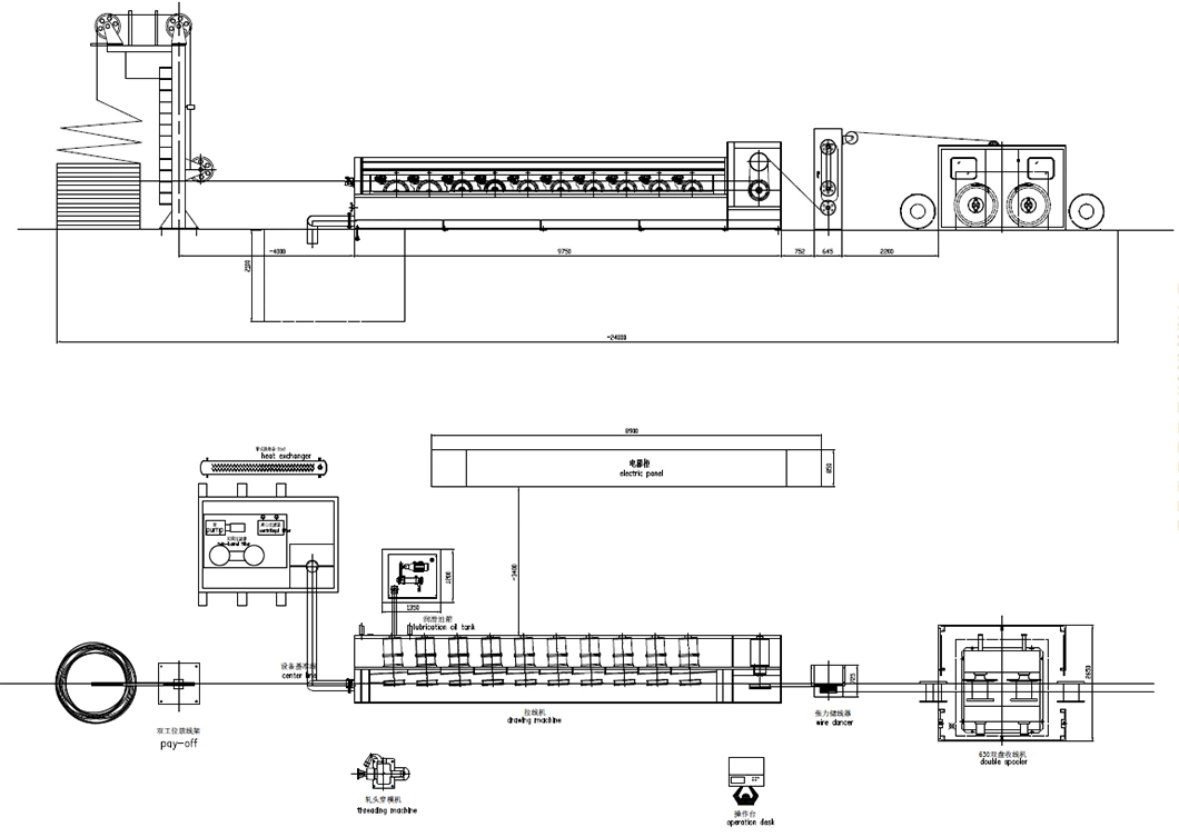 Energy Saving Copper Rod Drawing/Breakdown Machine with Online Annealer and Individual Motor