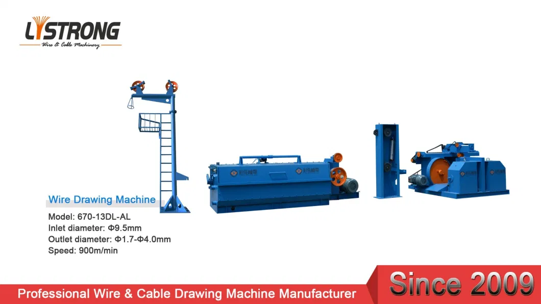 Listrong 1.7-4mm Aluminum Rod Breakdown Machine Metal Drawing Machinery