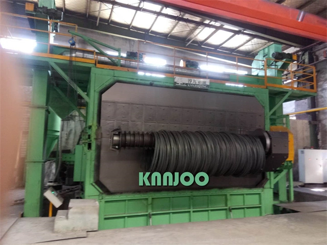 Surface Cleaning Wire Rod Coil Shot Blasting Machine for Rust Removal of Knnjoo