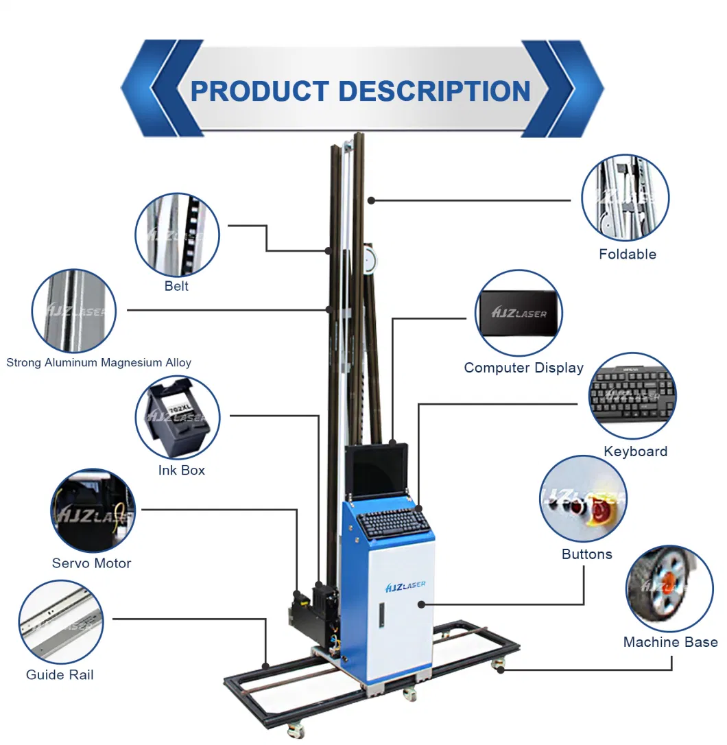 3D Effect Automatic Vertical Wall Drawing Printing Machine