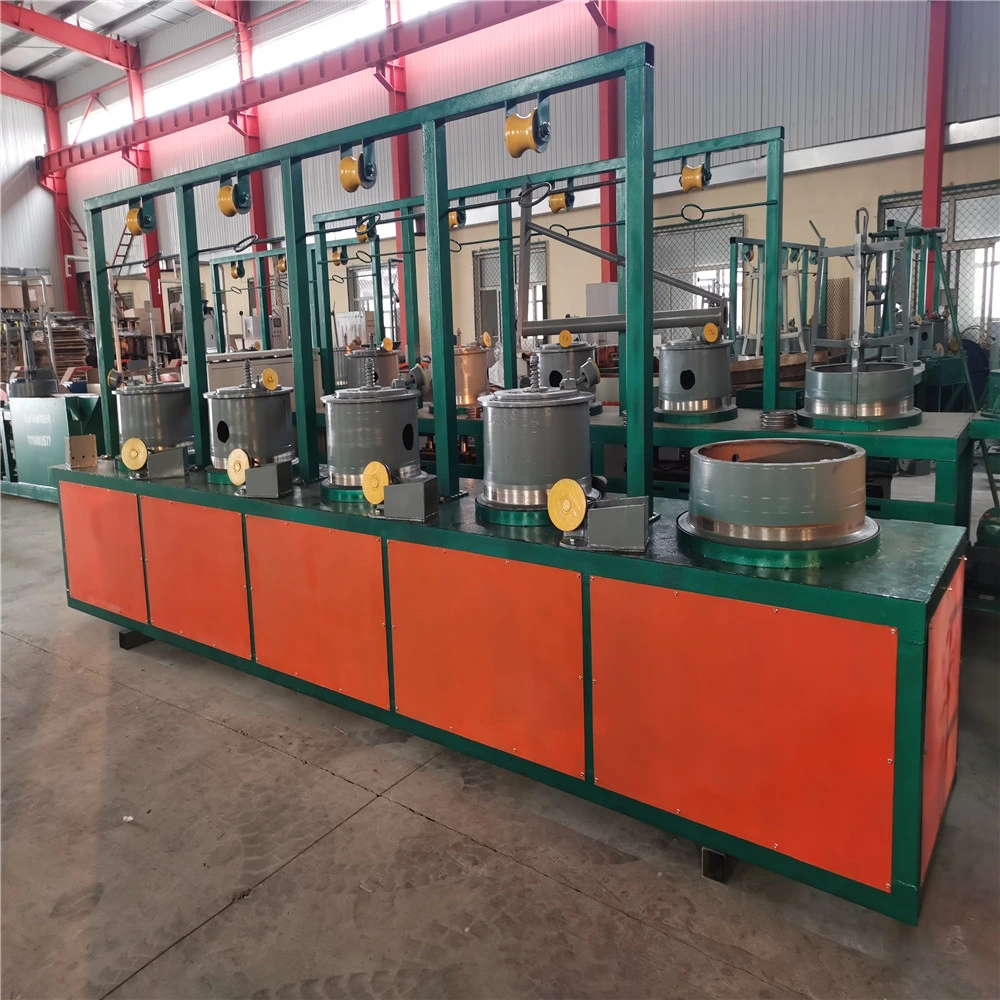 Material Full Automatic Big Copper Wire Drawing Machine Aluminum Copper Rod Breakdown Machine with Online Annealer