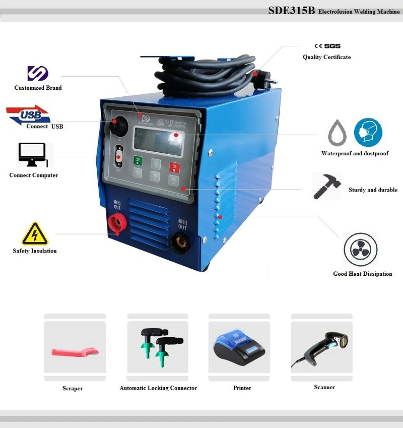 Sde1000b Electrofusion Welding Machine/ HDPE Pipe Fusion Machine/ HDPE Butt Fusion Welding Machine/ HDPE Pipe Jointing Machine/HDPE Pipe Jointer Best Price