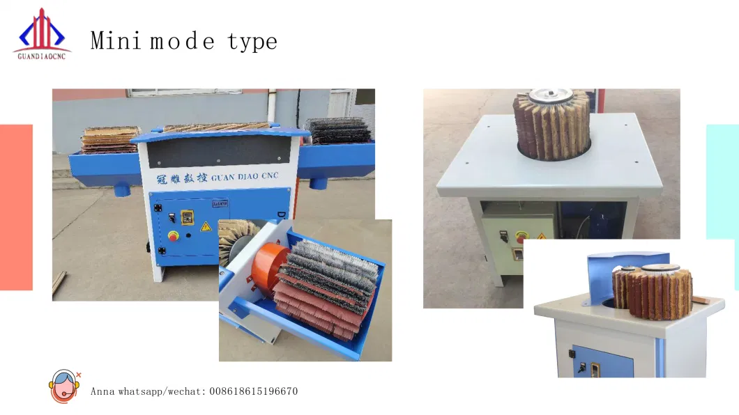 Laser CNC Woodworking Polishing Machine Sander Steel Plate Polishing Machine, Automatic Deburring Machine Wood Brush Sanding Machine Cabinet Door