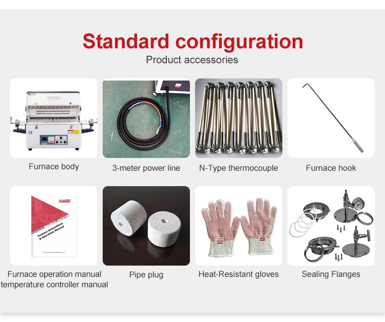 1700c Laboratory Heating Copper Tube for Furnace Melting Annealing Hre Resistance Single Zone CVD Tube Furnace