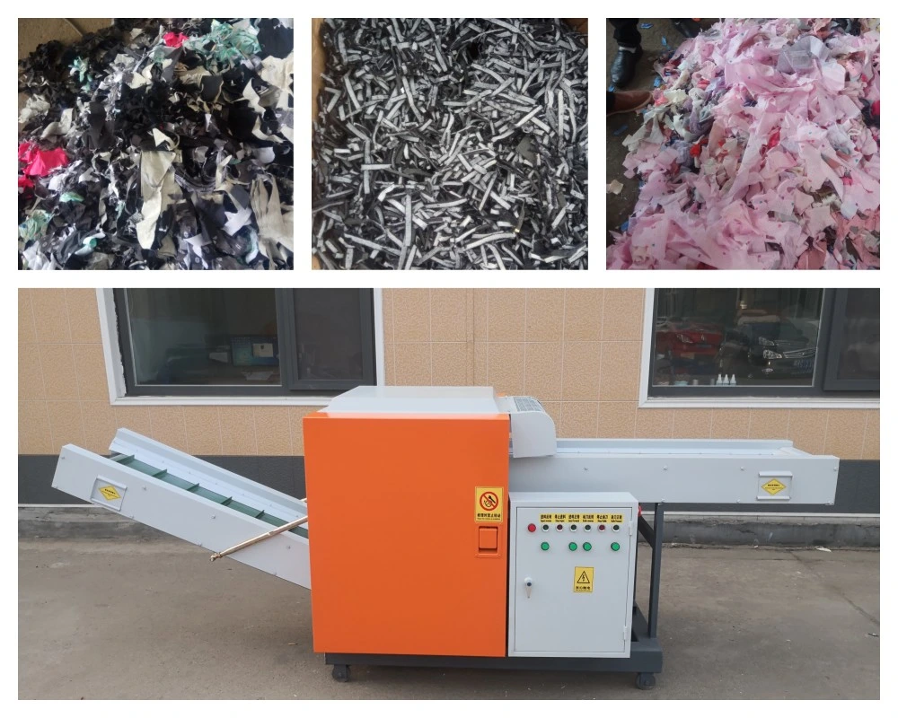 Waste Textile and Cotton Cutting Machine Fabric and Yarn Shredder Capacity 500-1000kg/H Waste Denim Cutter Polyester Fiber Cutting