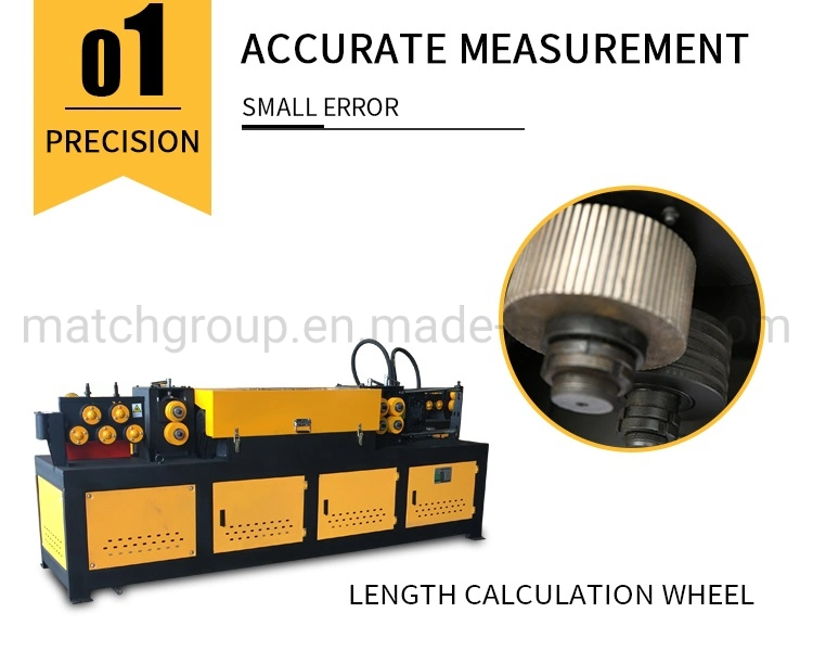 Hydraulic Steel Wire Straightening and Cutting Machine for Round Rebar, Coiled Bar, Deformed Rebar