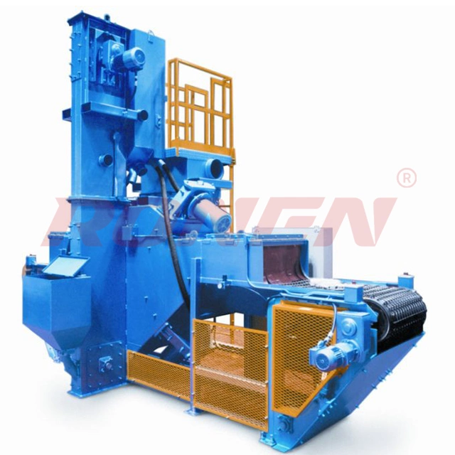 China Supply Aluminum Formwork Wire Mesh Belt Type Shot Blasting Machine