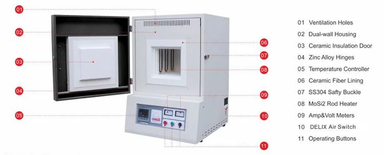 1200 Degree Electric Sintering Muffle Oven for Sintering Ceramic Pottery Parts