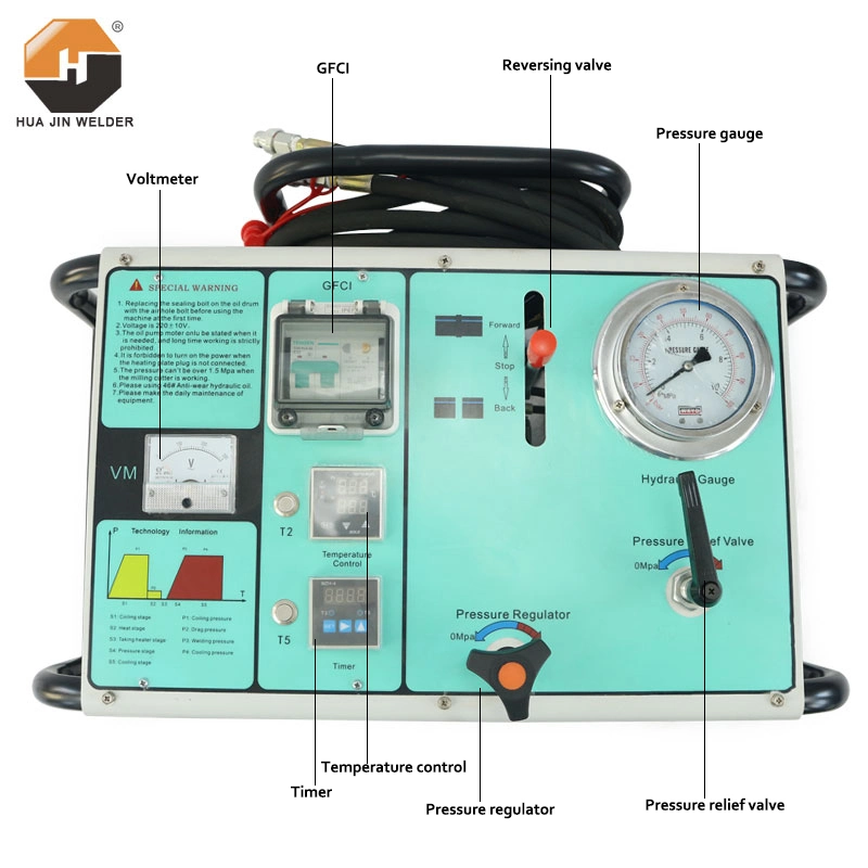 315mm Hydraulic Butt Fusion Welding Machine for HDPE Plastic Pipes/ Huajin Welder