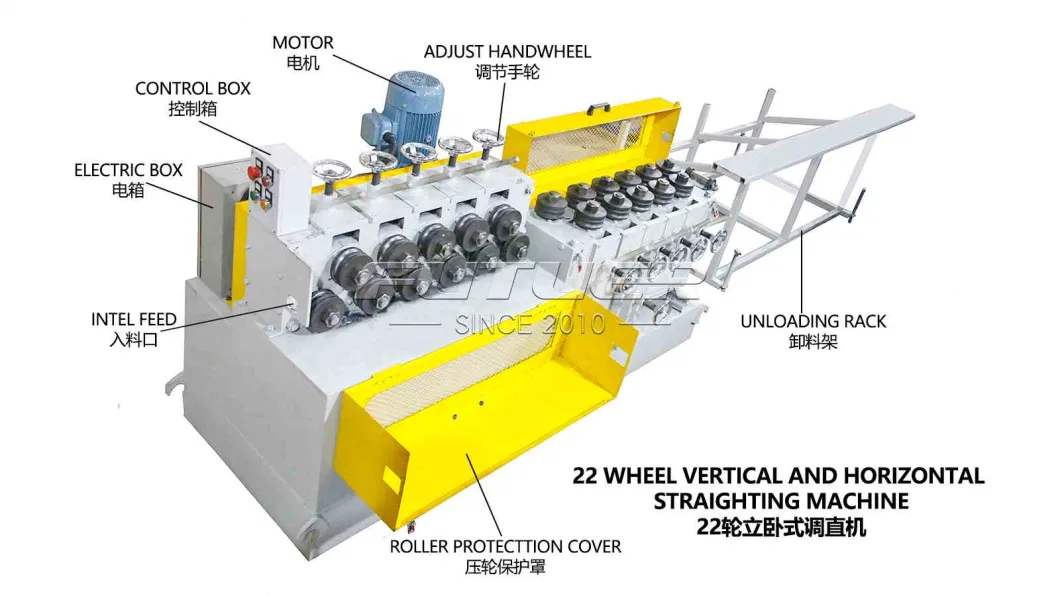 Lw-30 Fully Automatic Iron Stainless Steel Flat Metal Wire Straightening and Cutting Aluminum Rod Copper Wire Straightening Machine