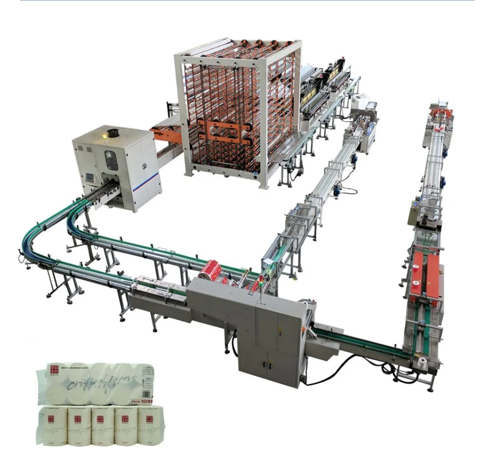 Full Automatic Single Roll Bathroom Tissue Paper Packaging Machine