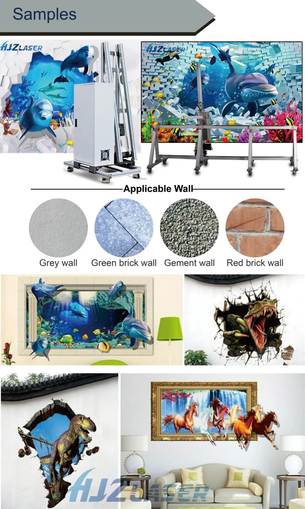 3D Effect Automatic Vertical Wall Drawing Printing Machine