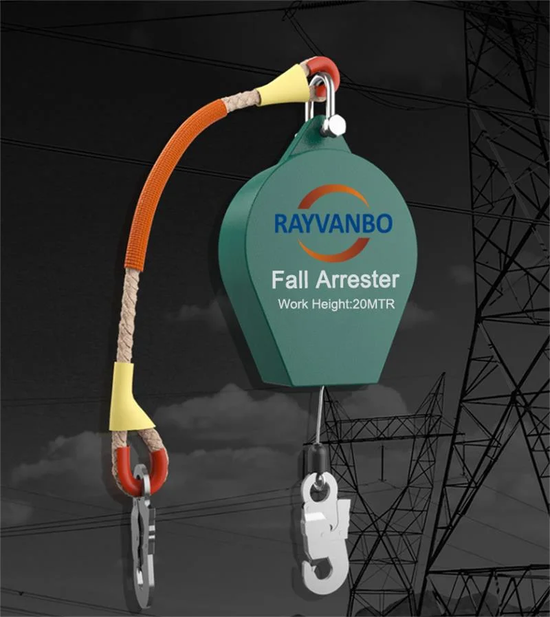 Anti-Fall Retractable Safety Fall Arrester Self Retractable Lifeline Climbing Steel Wire Rope Fall Arrester