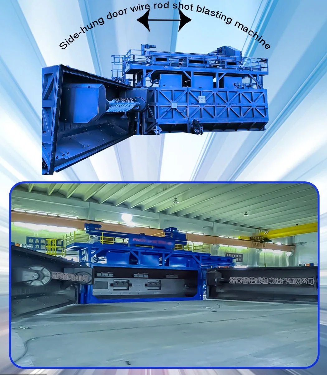 Wire Rod Coils Shot Blasting Machine with 5300 mm Mandrill