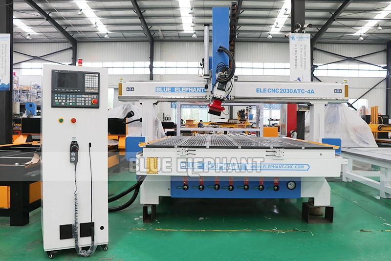 Affordable Jinan Blue Elephant 2030 4 Axis Wood Cutting Machinery with Straight Automatic Tool Changer for Sale