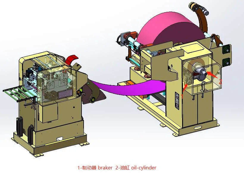 Coil Handling &amp; Pressfeed Linesuncoiler, Straightener and Feeder 3 in 1 Machine with Cutting System for Wire Mesh Stamping