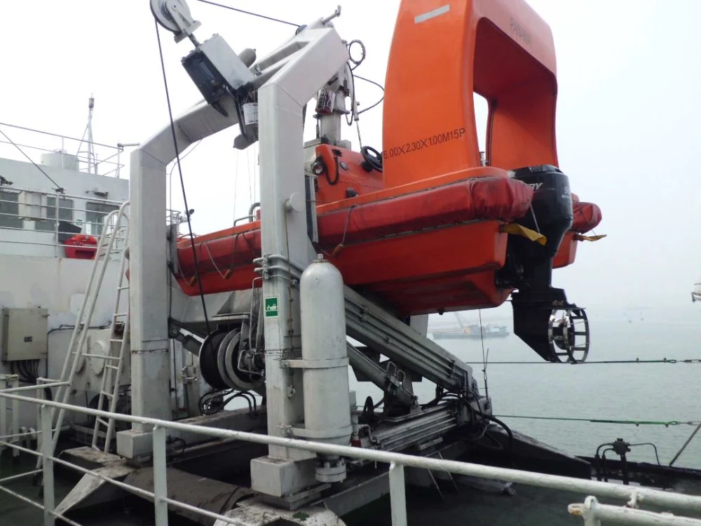 Solas Approved 35kn Hydraulic a Frame Davit for Fast Rescue Boats