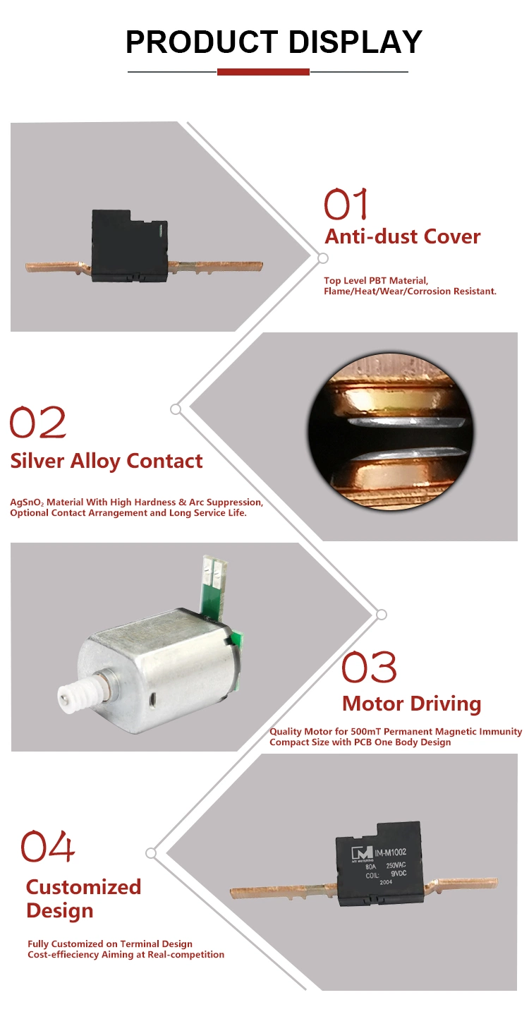 Single-Phase Small Volume Motor Holding Relay 80A High Current DC9 Volt Normally Closed Smart Meter Holding Relay