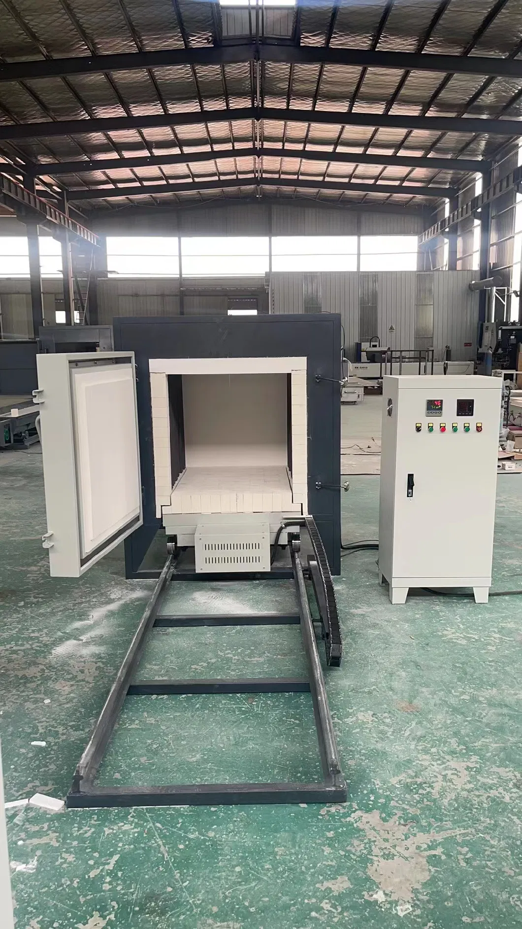 Large Scale Intelligent Ceramic Kiln, 1300 Degree Annealing Furnace, High Temperature Heat Treatment Trolley Electric Furnace, Trolley Furnace