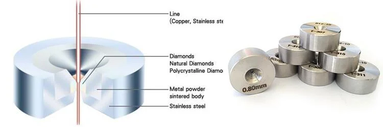 PCD Machine Tool Diamond Wire Drawing ND and PCD Dies for Copper Wire