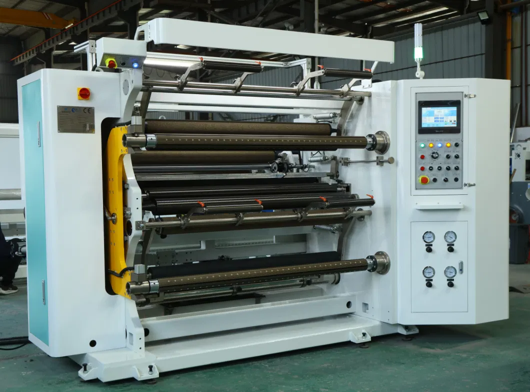 Advanced Plastic Film Slitter Rewinder Machine with Unwinding Unit.