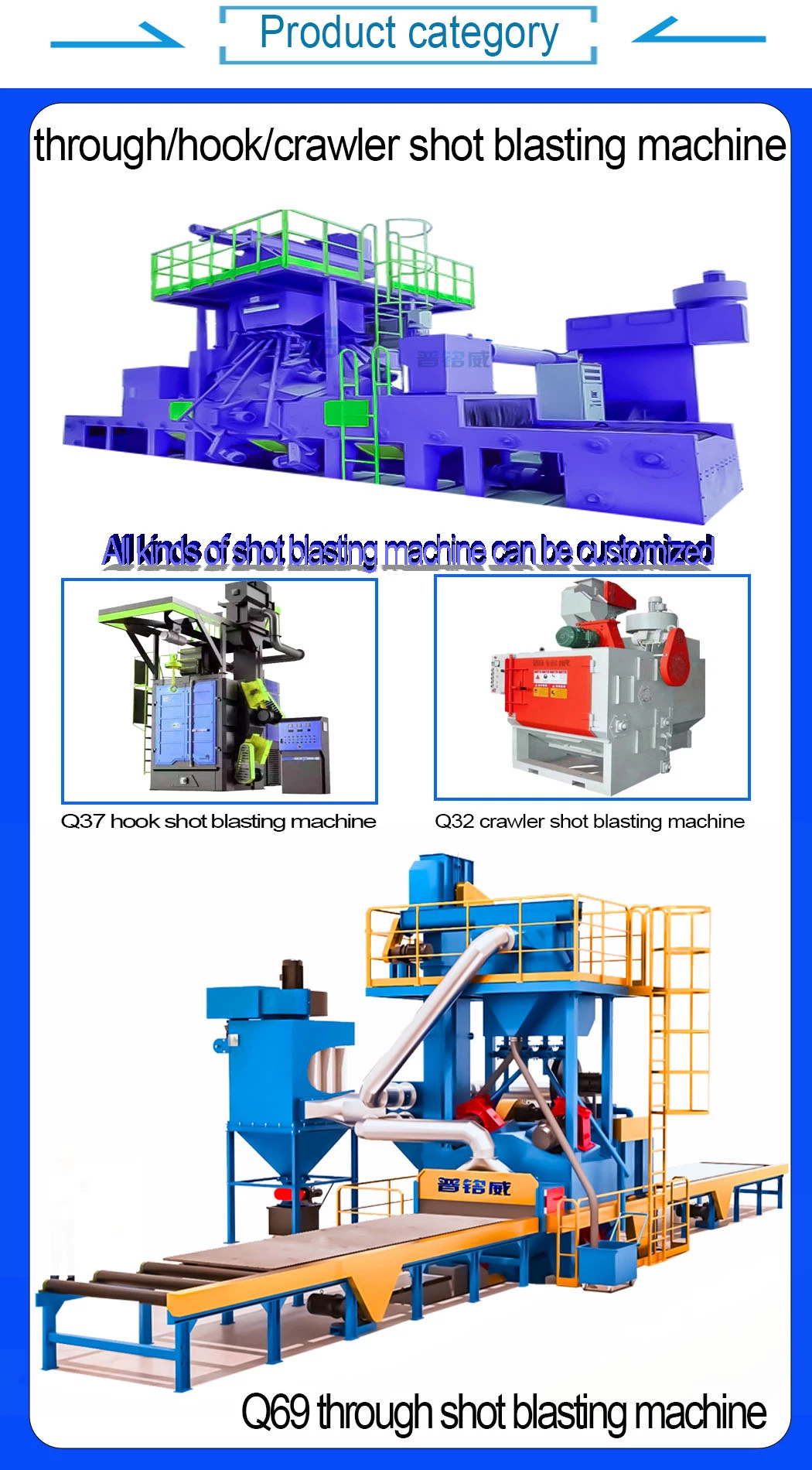 Wire Mesh Belt Shot Blasting Machine for Plastic Fabrications