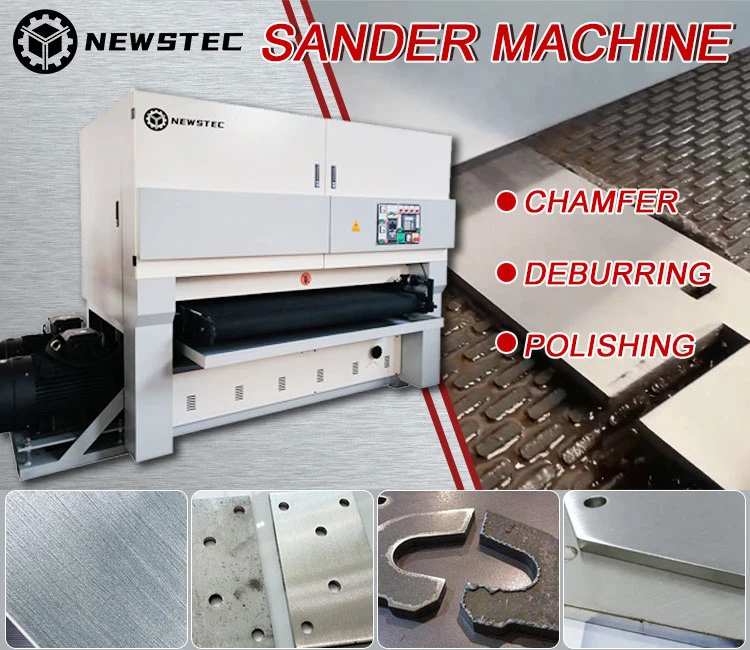 Stainless Steel Aluminum Iron Flat Metal Sheet Brush Surface Finishing Deburring Polishing Sanding Machine