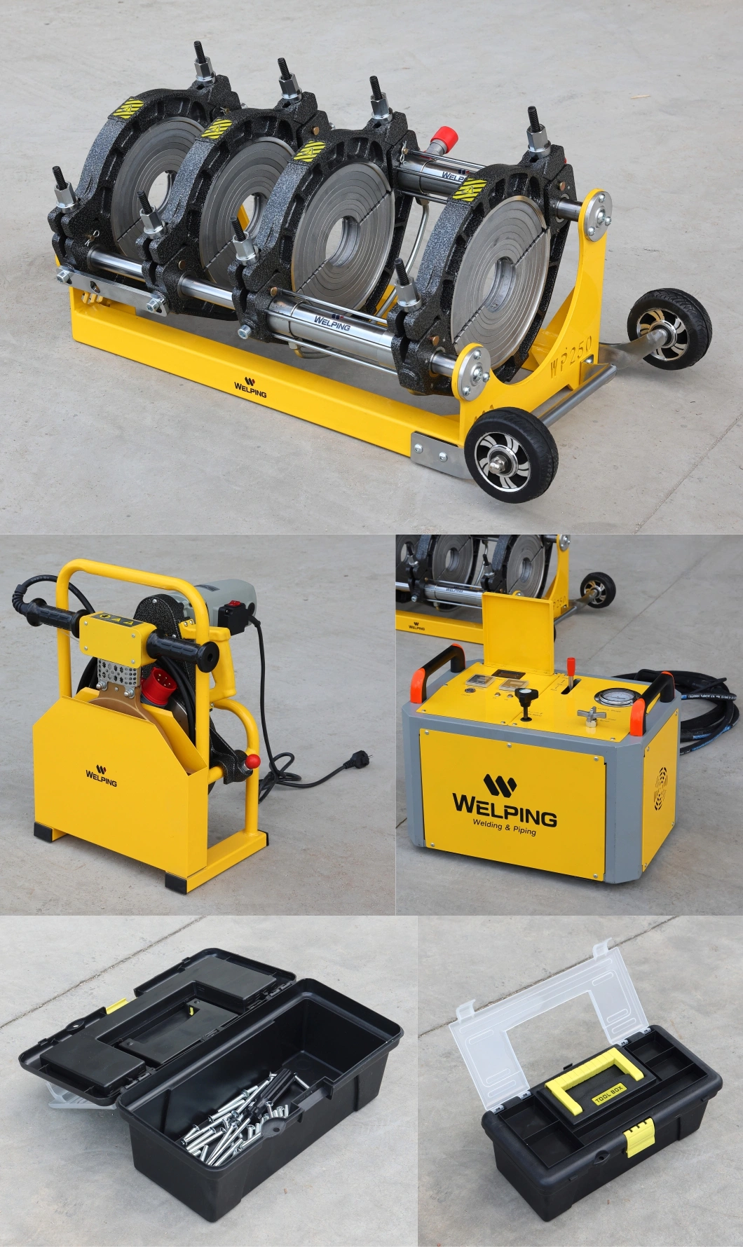 Welping Wp250A 63mm to 250mm HDPE Pipe Welding Machine Butt Fusion Welder for PE Pipes
