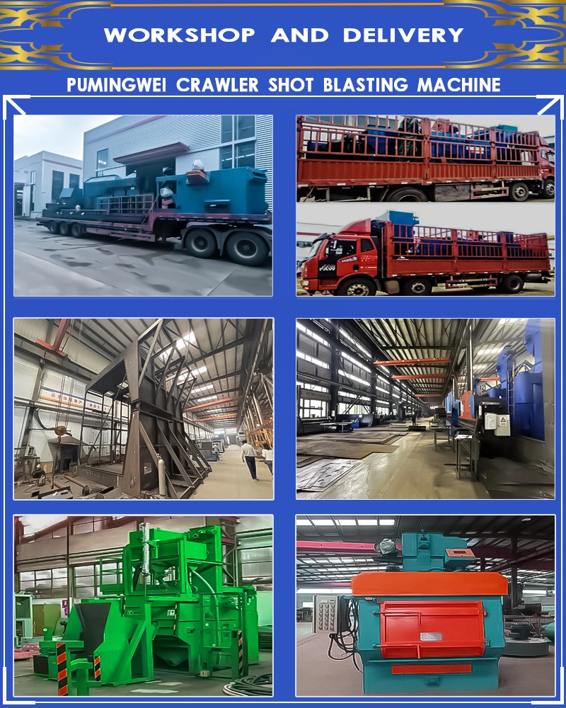 Rubber Tumble Belt Type Shot Blasting Machine for Metal Descaling and Burnishing