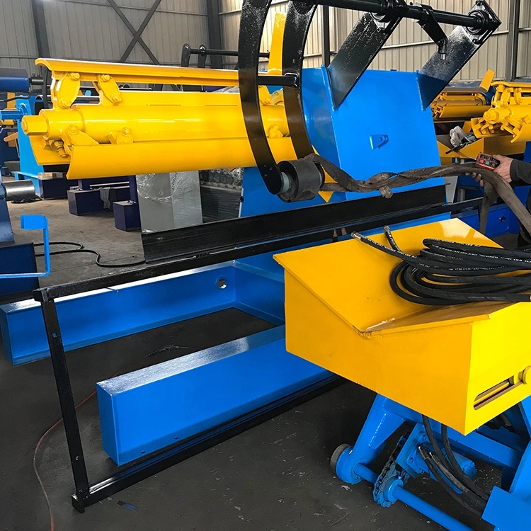 Automatic Steel Coil Decoiler with Expanding Mandrel Hydraulic Decoiler Sheet Metal Decoiler