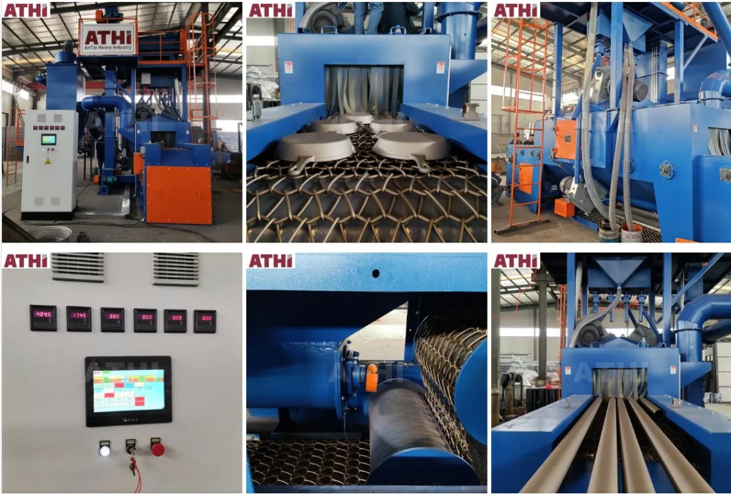 Aluminum Pot Wire Mesh Belt Shot Blasting Machine