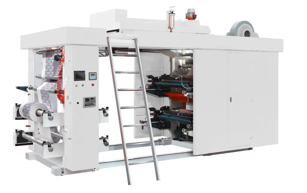 4color Economic Flexo Printing Machine with Two Unwinding Part
