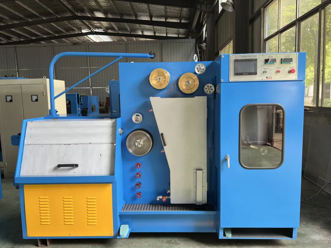 Shanghai Swan 14D Fine Wire Copper Wire Drawing Machine with Continuous Annealing Machine Max Inlet 1.38mm Outlet 0.26 to 0.68mm