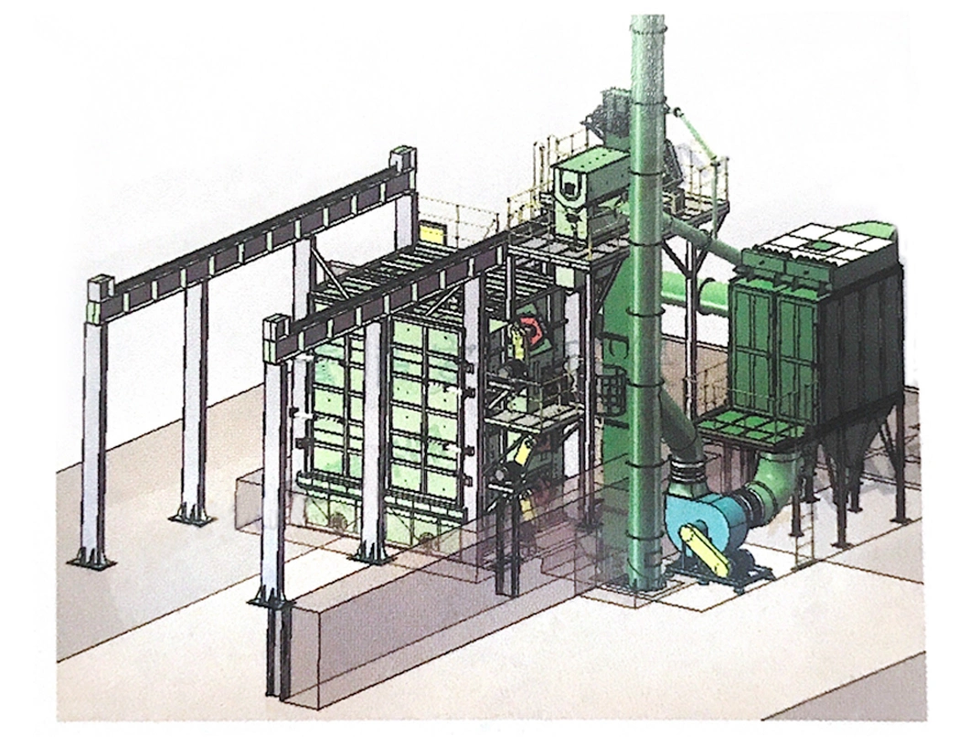 Wire Mesh Shot Blasting Machine, Mesh Type Shot Blaster Machine