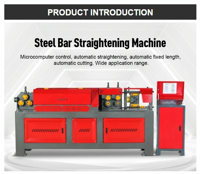 Metal Straightening Machinery 12mm 14mm 16mm Large Rebar Steel Bar Wire Rod Straightening and Cutting Machine