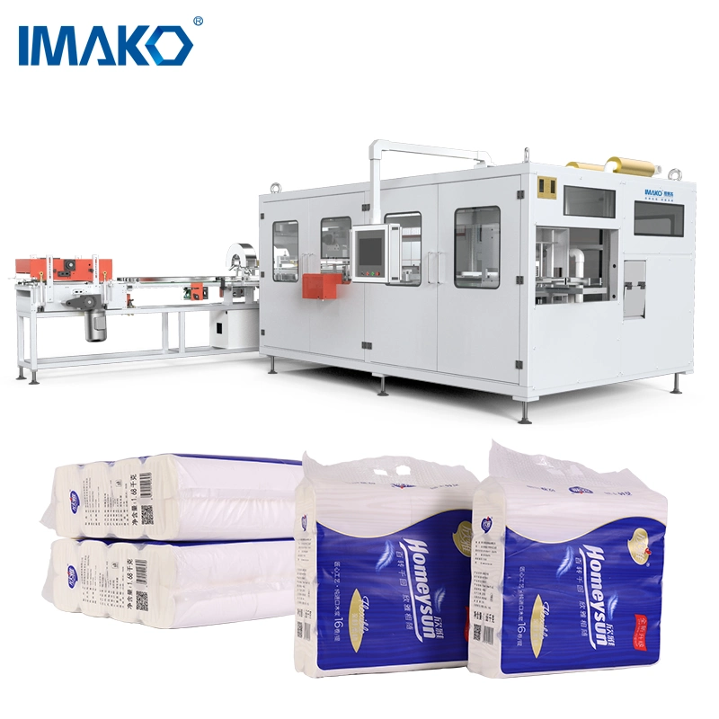 Imako Automatic Easy Control Small Scale Business Idea Making Machinery Bathroom/Kitchen Tissue Roll Production Line Toilet Paper Manufacturing Packing Machine