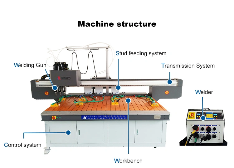 CNC Stud Welding Machine with Annealing Treatment Truss Bed