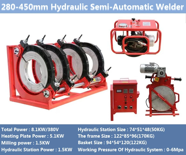 Economical 250mm PPR Pipe Semi-Automatic Fusion Butt Welding Machine Manufacturer