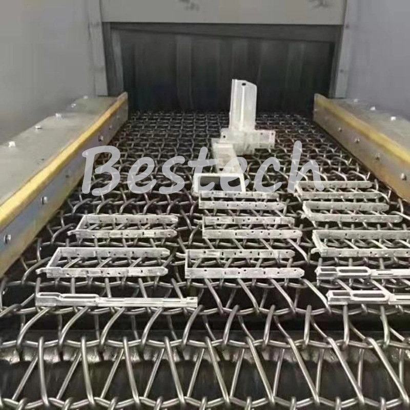 Aluminum Pot Wire Mesh Belt Shot Blasting Machine