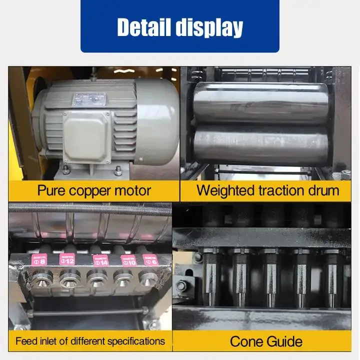 Scrap Steel Bar Wire Straightening Machine with Cutting