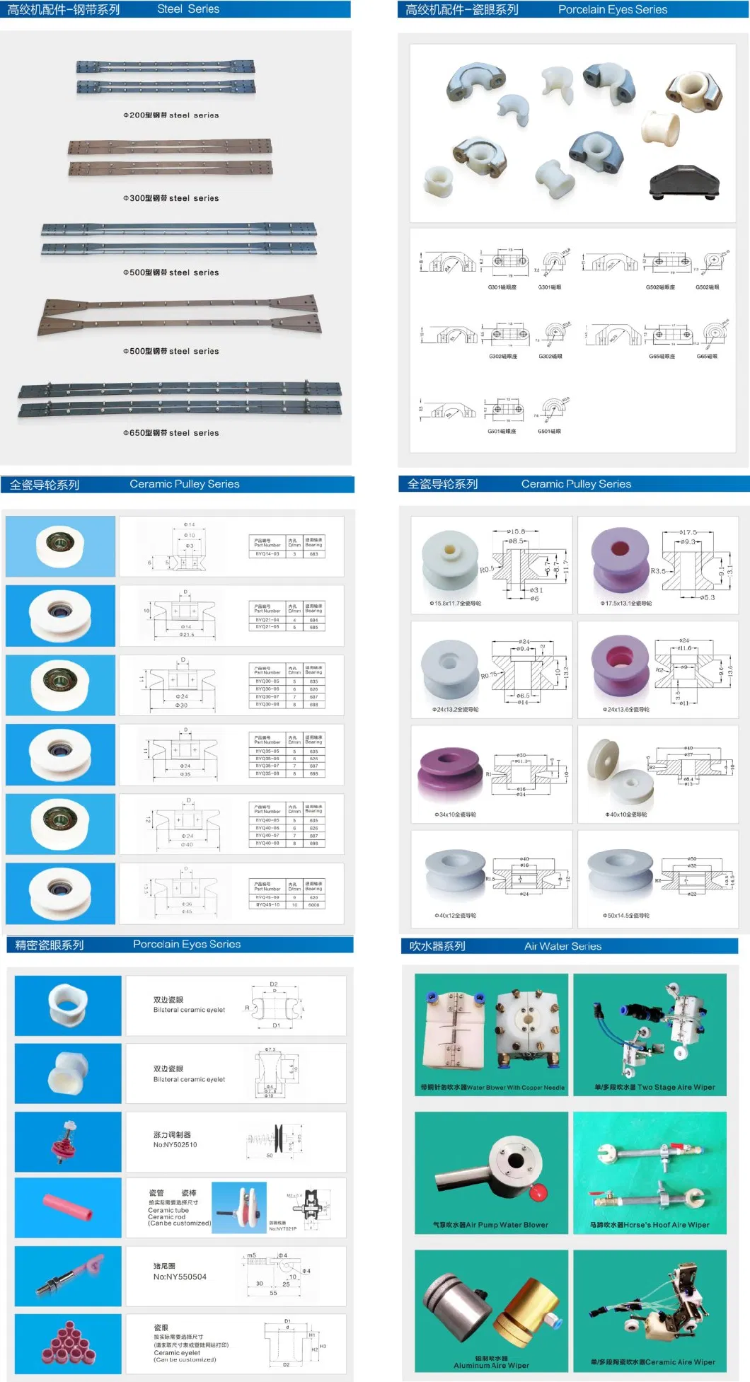 Fiber Optic Pulley Wire Rope Guide Roller Wire Drawing Conveyor Roller