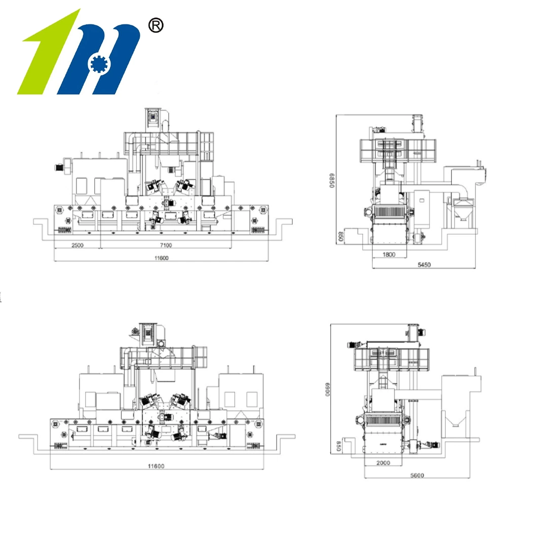 Factory Aluminum Parts Cleaning Wire Mesh Shot Blasting Machine