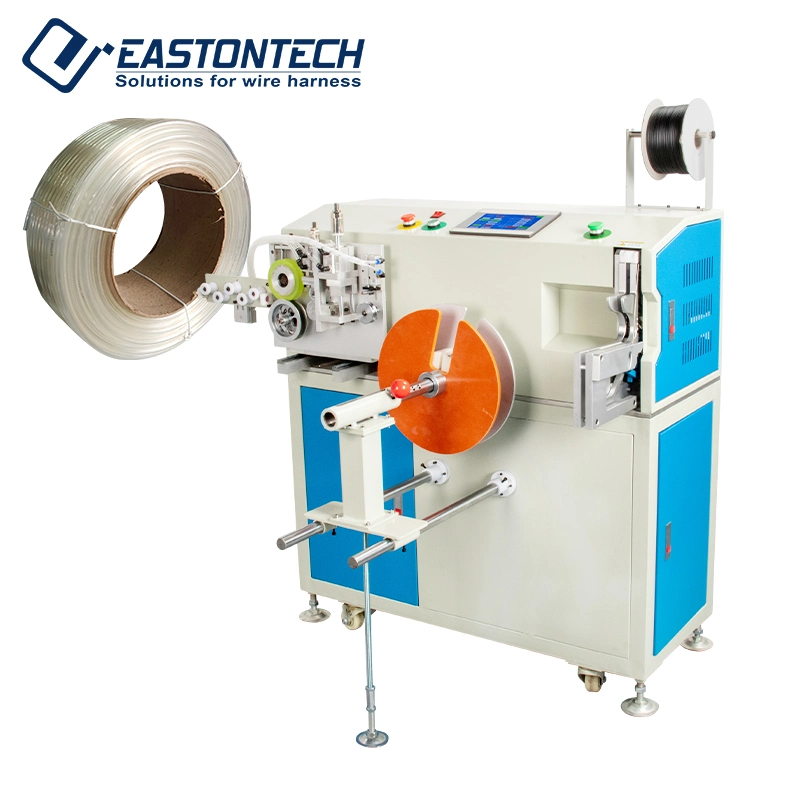 Eastontech Fully Automatic Copper Cable Wire Measuring Cutting Binding Tying Spool Coil Winding Machine