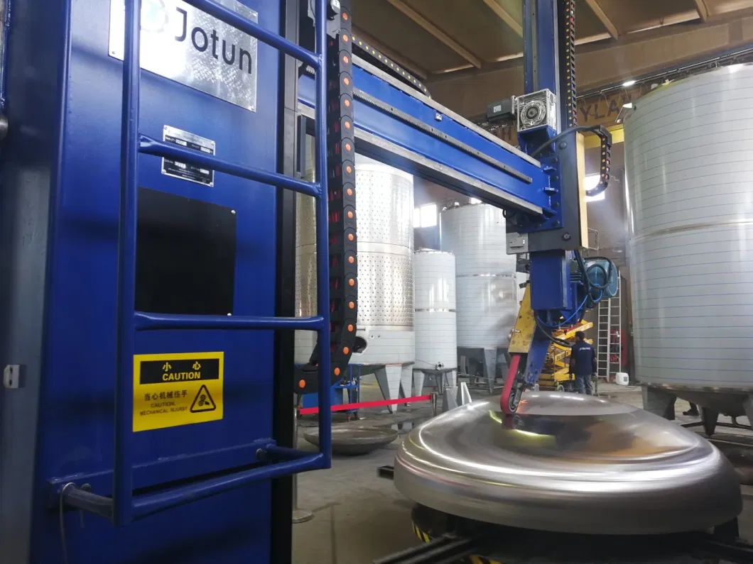 Jotun Stainless Steel Tank Shell Inside Outside Abrasive Belt Automatic Polisher