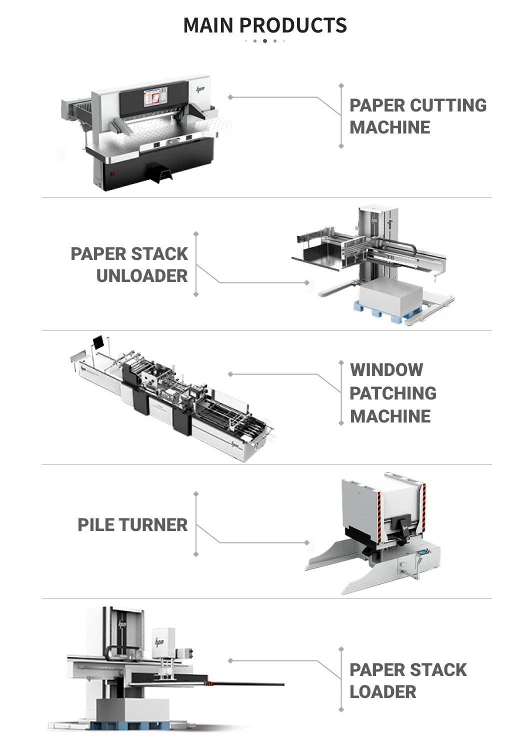 China Factory High Speed Paper Unloading Machine Material Unloader of Printing