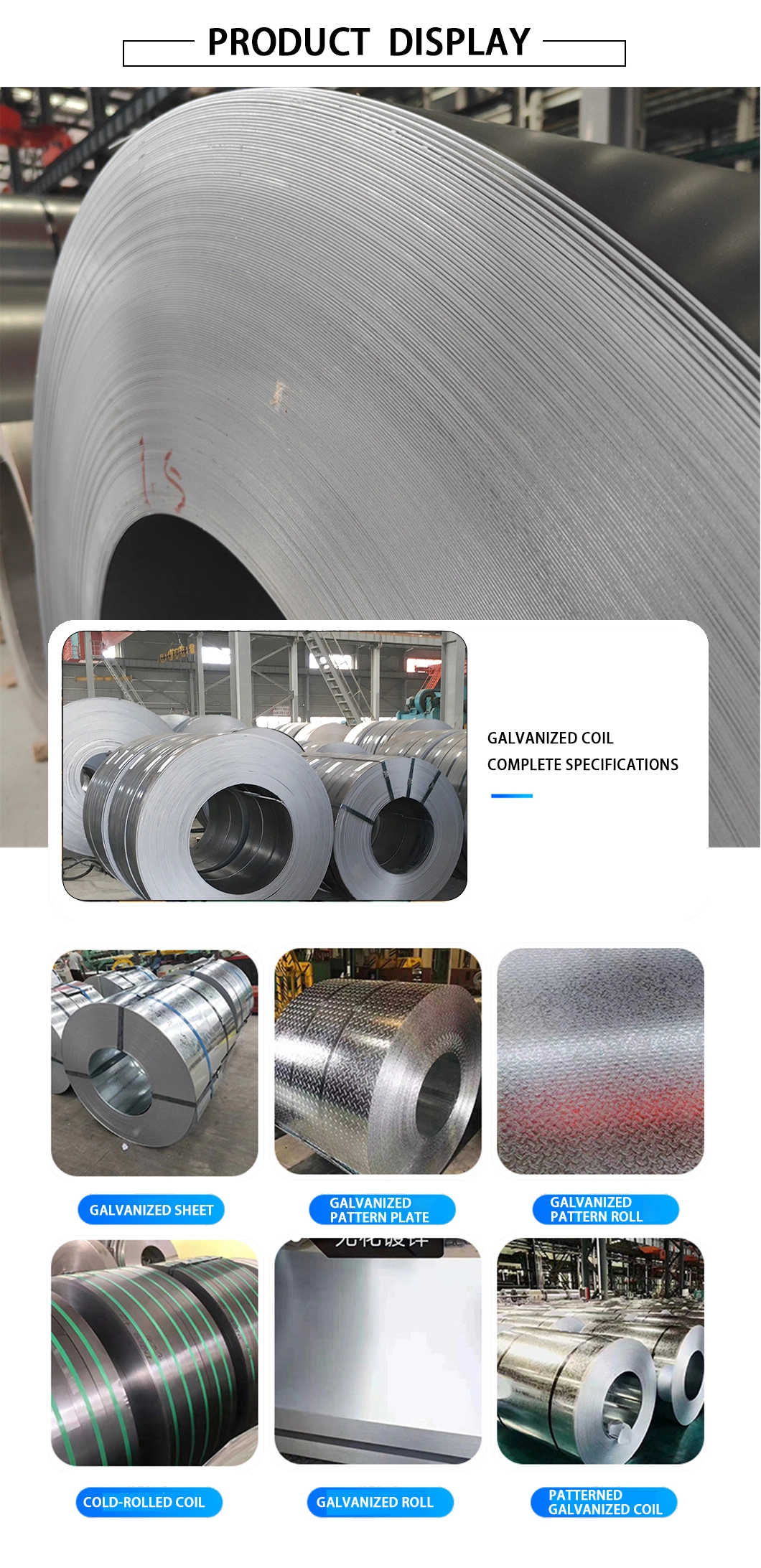 Tensile Strength 450MPa Payment 100% LC Hot DIP Galvanized Steel Coil