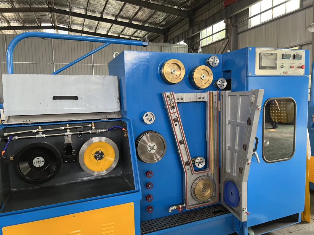 Shanghai Swan 14D Fine Wire Copper Wire Drawing Machine with Continuous Annealing Machine Max Inlet 1.38mm Outlet 0.26 to 0.68mm