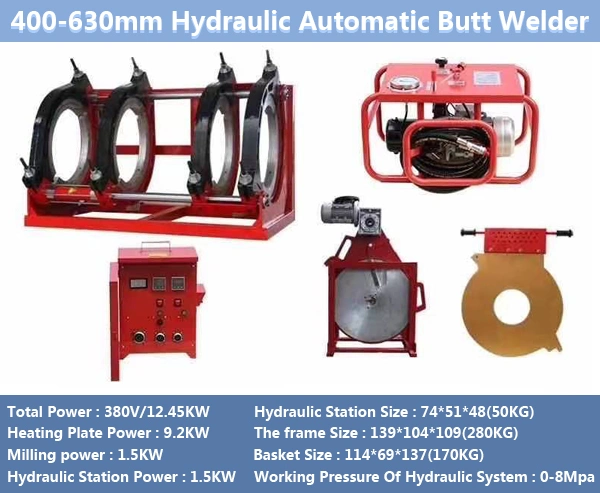 Economical 220mm PP Pipe Automatic Hydraulic Butt Welder Wholesale Price