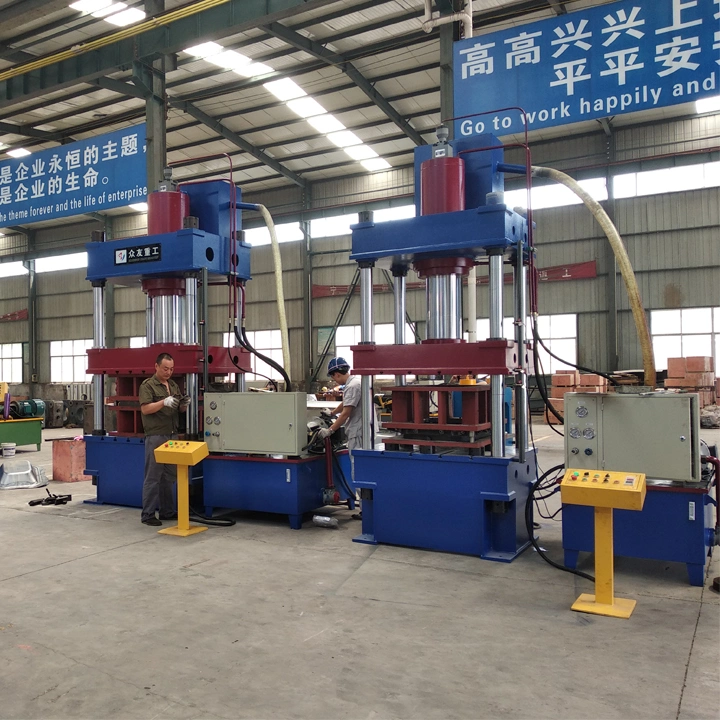 Double/Single Action Four Column Metal Deep Drawing Hydraulic Pressing Machine for Wheelbarrow/Wheel Barrow/ Trolley/Water Tank Making with Die/Molds